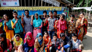 En skolklass i Bangladesh.