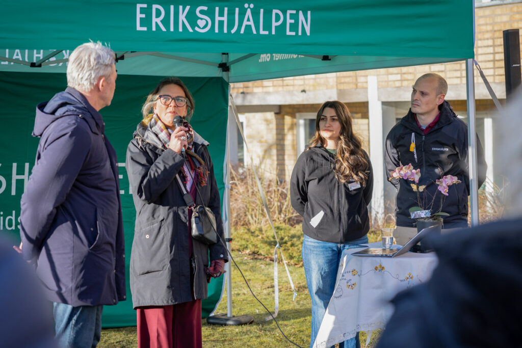 Mikael Elveroth och Ingrid Gustavsson från Ljungbergska stiftelsen.