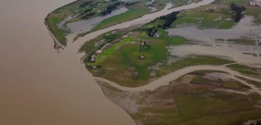 Ett floddelta i Bangladesh.