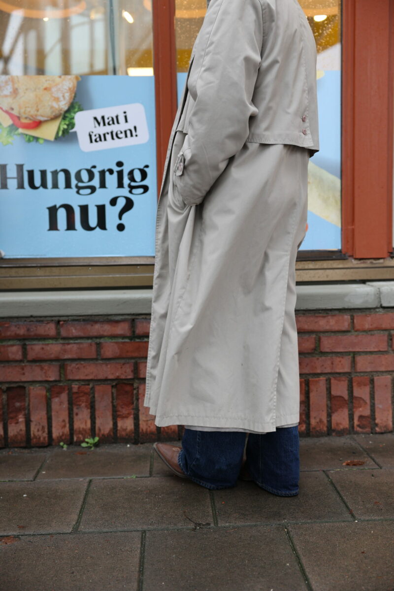 Beige trenchcoat