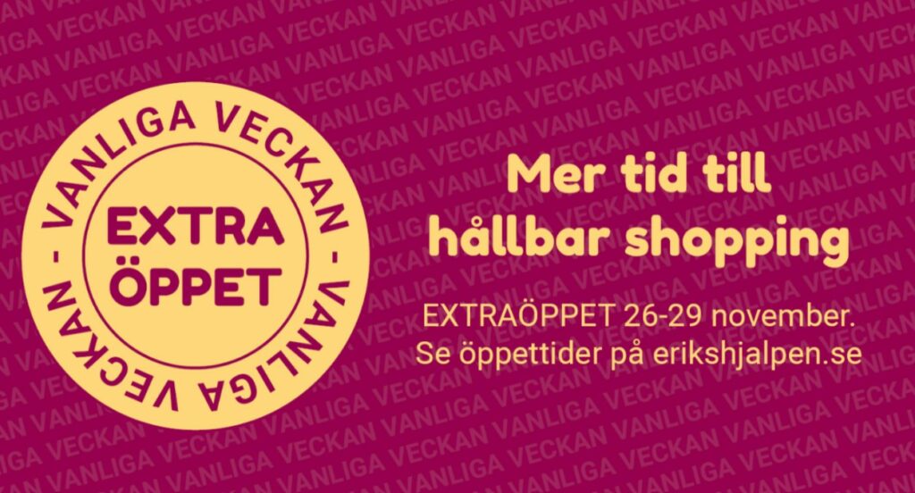 Istället för Black Week har Erikshjälpen Second Hand en vanlig vecka